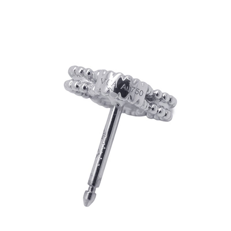 ヴァンクリーフ&アーペル ピアス スウィート アルハンブラ ダイヤモンド 24P 計0.16ct K18WGホワイトゴールド VCARO85500