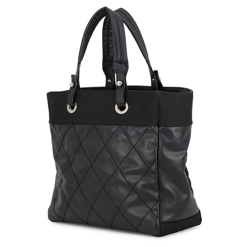 シャネル トートバッグ パリビアリッツ トートMM ミディアム マトラッセ ココチャーム A34209 CHANEL バッグ 黒
