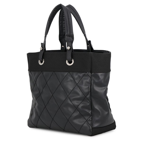 シャネル トートバッグ パリビアリッツ トートMM ミディアム マトラッセ ココチャーム A34209 CHANEL バッグ 黒