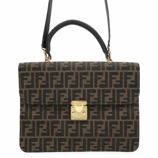 フェンディ ハンドバッグ ズッカ柄 ビジネスバッグ キャンバス 0914117 FENDI 2way