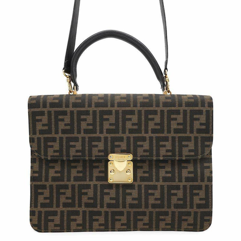 フェンディ ハンドバッグ ズッカ柄 ビジネスバッグ キャンバス 0914117 FENDI 2way