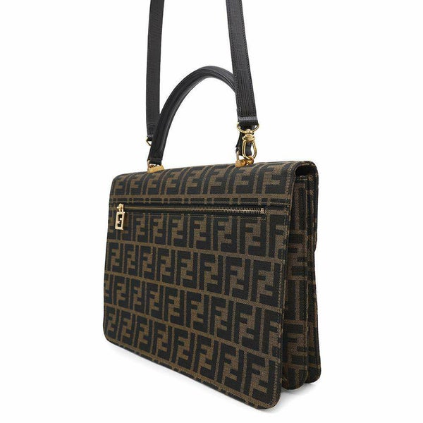 フェンディ ハンドバッグ ズッカ柄 ビジネスバッグ キャンバス 0914117 FENDI 2way