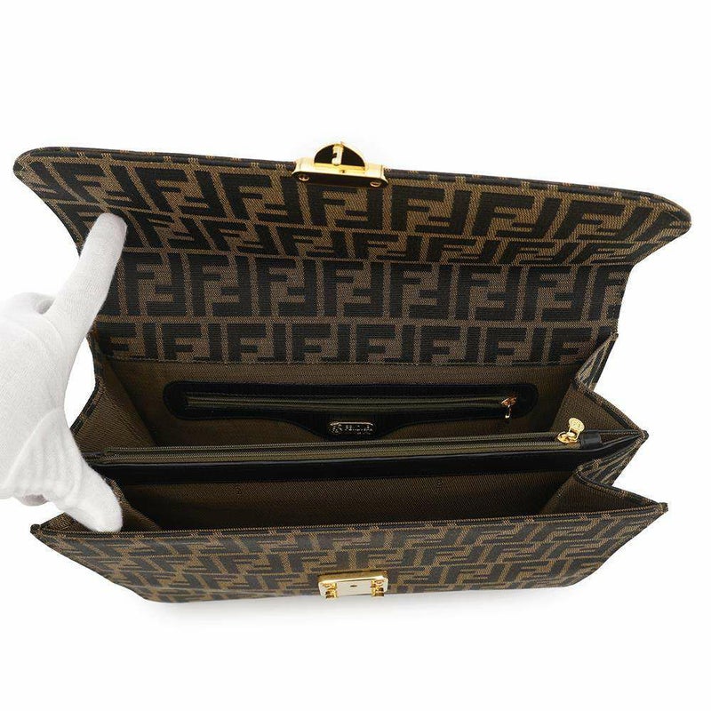 フェンディ ハンドバッグ ズッカ柄 ビジネスバッグ キャンバス 0914117 FENDI 2way