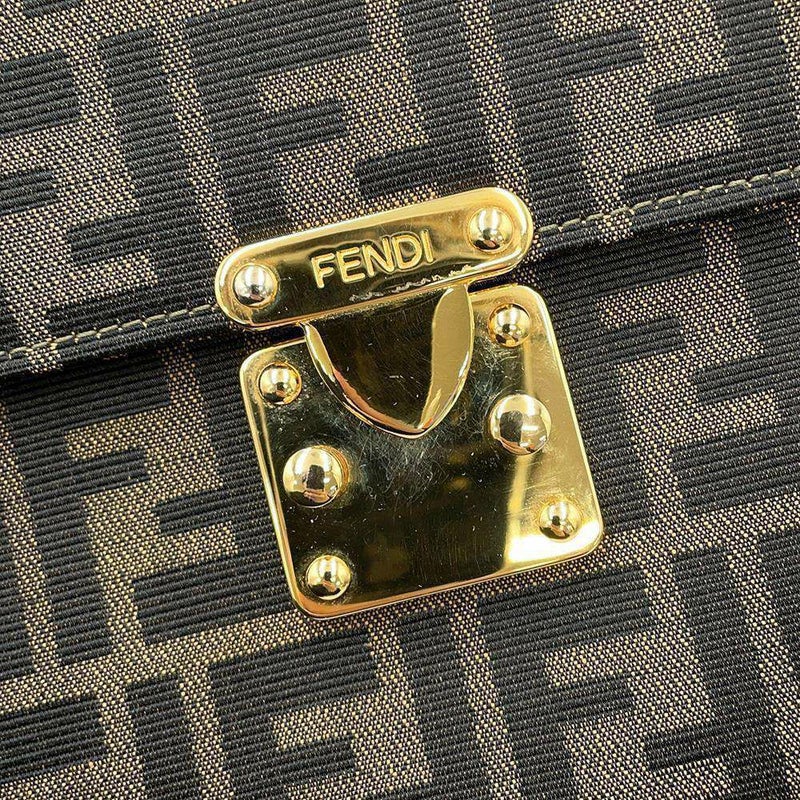 フェンディ ハンドバッグ ズッカ柄 ビジネスバッグ キャンバス 0914117 FENDI 2way