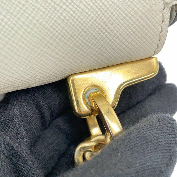 プラダ チェーンショルダーバッグ シドニー レザー 1BD219 PRADA 白