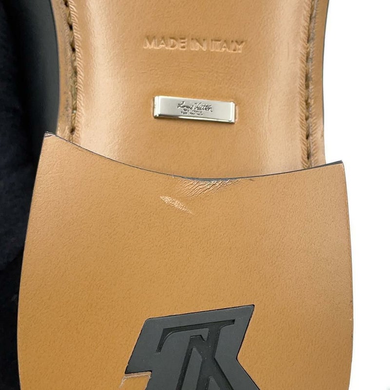 ルイヴィトン ローファー カーフレザー グローブライン メンズサイズ6 1/2 LOUIS VUITTON 靴 ブラック 黒