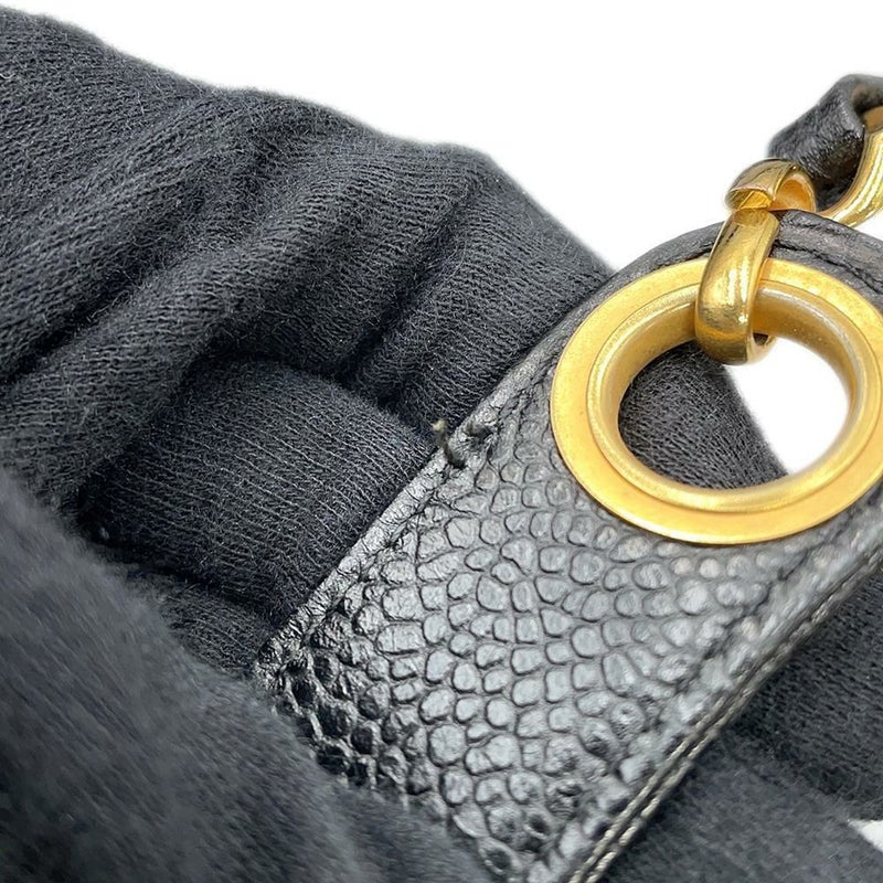 シャネル チェーントートバッグ デカココ キャビアスキン A03682 CHANEL 黒