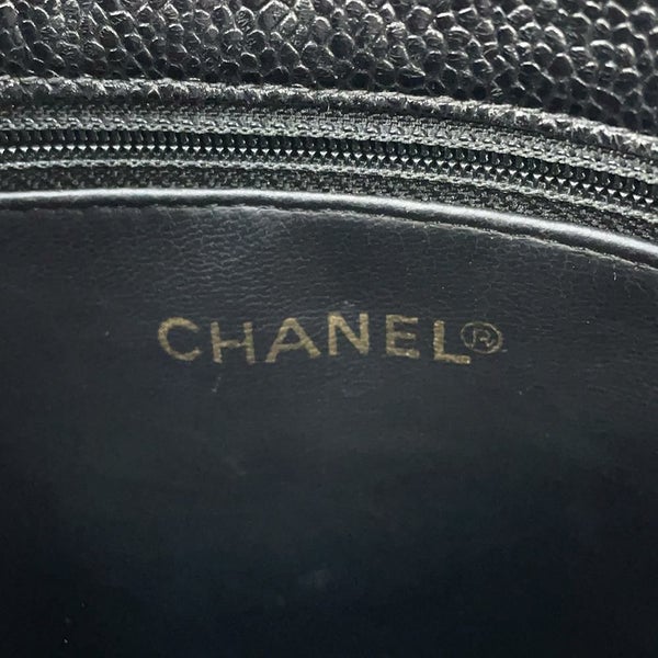 シャネル チェーントートバッグ デカココ キャビアスキン A03682 CHANEL 黒