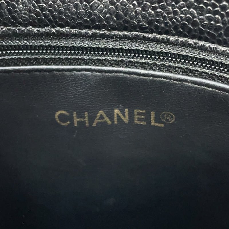 シャネル チェーントートバッグ デカココ キャビアスキン A03682 CHANEL 黒