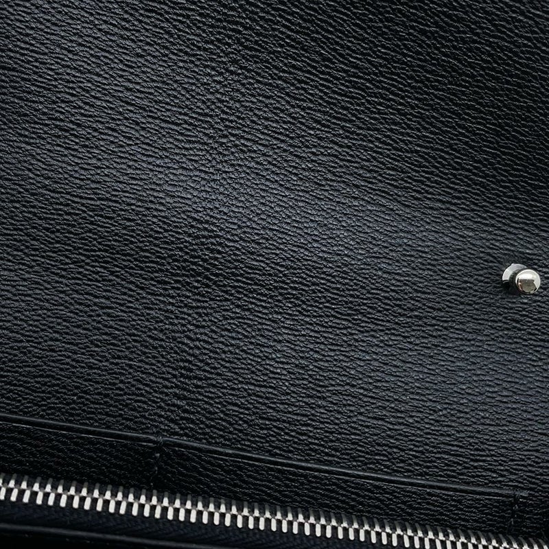 エルメス ケリーウォレット ロング トゥーゴー ブラック/シルバー金具 アリゲーターシャイン B刻印 黒