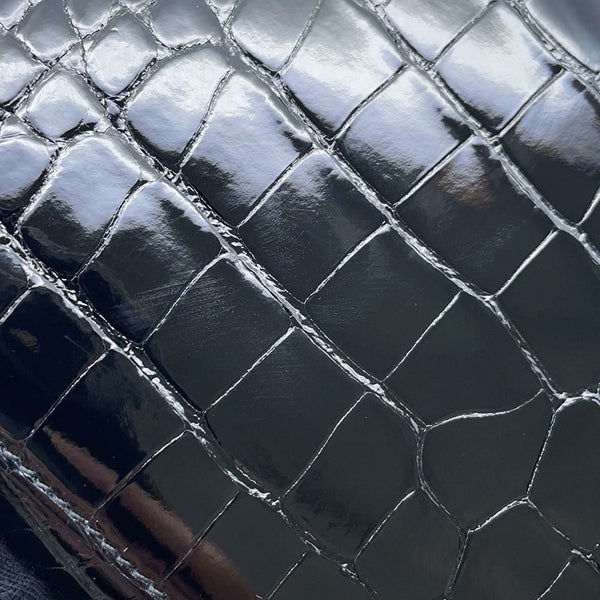 エルメス ケリーウォレット ロング トゥーゴー ブラック/シルバー金具 アリゲーターシャイン B刻印 黒