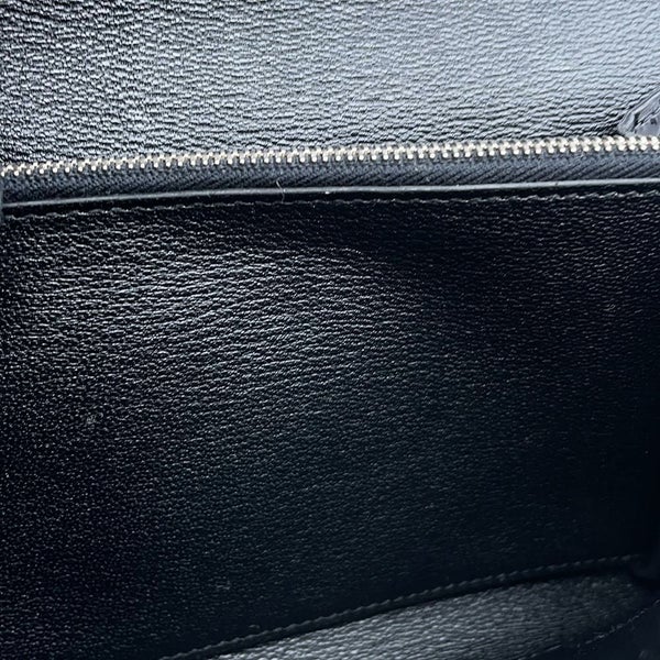 エルメス ケリーウォレット ロング トゥーゴー ブラック/シルバー金具 アリゲーターシャイン B刻印 黒