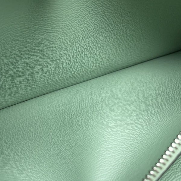 エルメス ケリーウォレット ロング トゥーゴー ヴェールデュープ/シルバー金具 アリゲーターマット W刻印