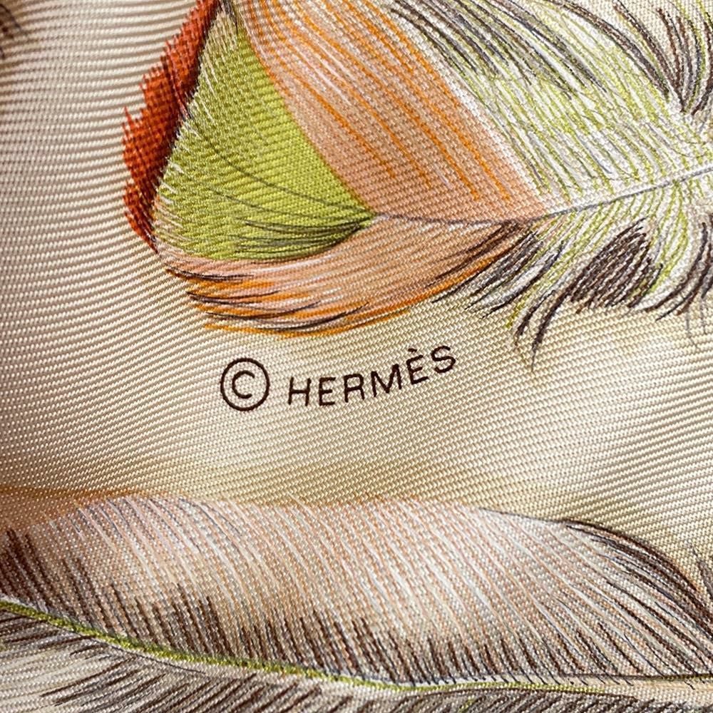 エルメス スカーフ カレ90 羽根II Plumes II HERMES シルク 安心保証