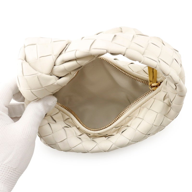 ボッテガヴェネタ ハンドバッグ ミニ ジョディ レザー 651876 BOTTEGA VENETA バッグ イントレチャート 白