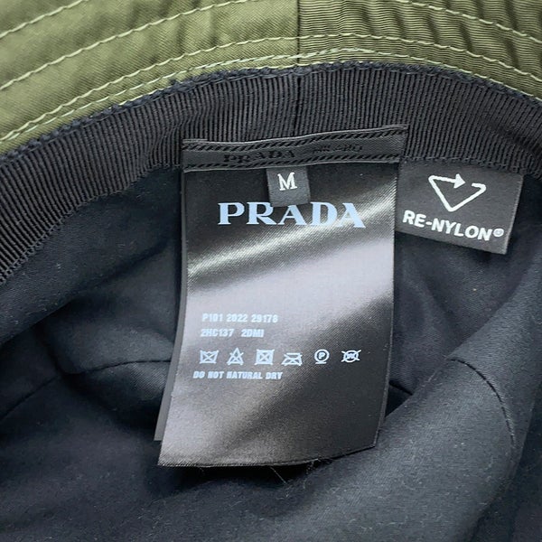 プラダ バケットハット Re-Nylon トライアングルロゴ サイズM 2HC137 PRADA 帽子