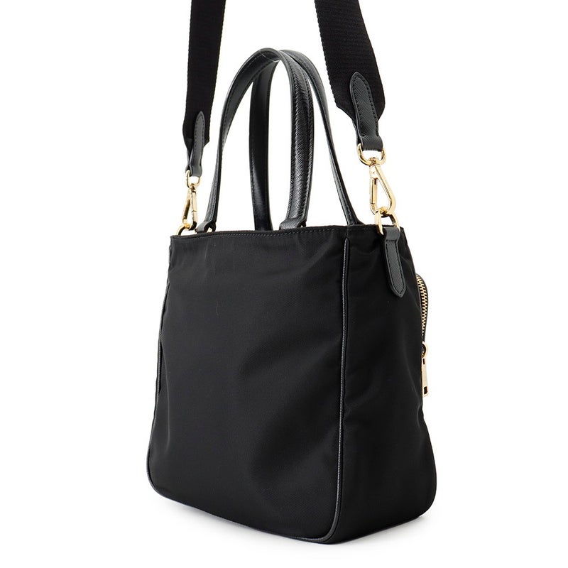 プラダ ハンドバッグ トライアングルロゴ ナイロン 1BG308 PRADA 2wayショルダーバッグ 黒