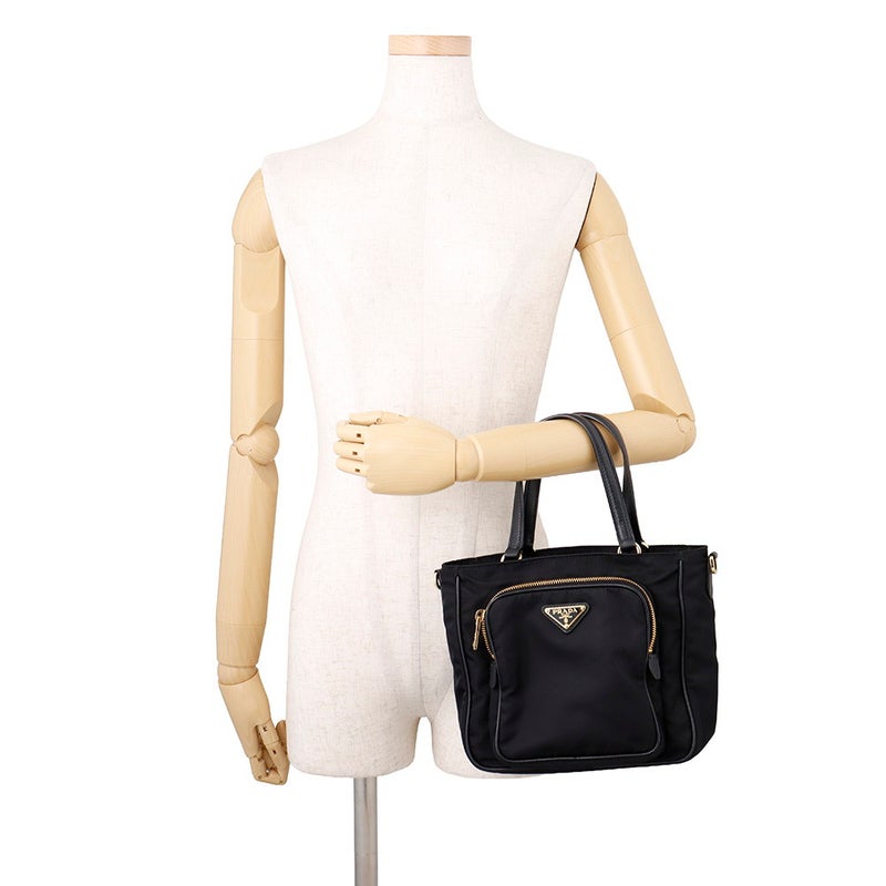 プラダ ハンドバッグ トライアングルロゴ ナイロン 1BG308 PRADA 2wayショルダーバッグ 黒