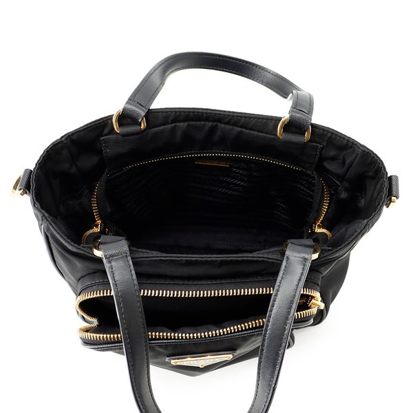 プラダ ハンドバッグ トライアングルロゴ ナイロン 1BG308 PRADA 2wayショルダーバッグ 黒