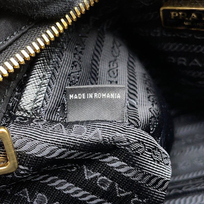 プラダ ハンドバッグ トライアングルロゴ ナイロン 1BG308 PRADA 2wayショルダーバッグ 黒