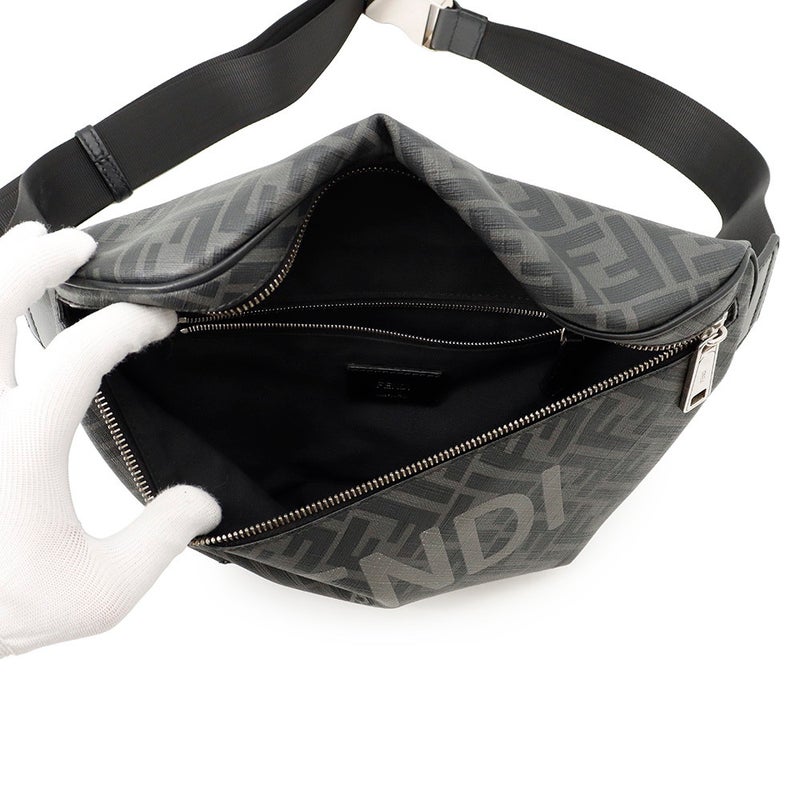 フェンディ ボディバッグ ロゴ ズッカ柄 PVC 7VA562 FENDI バッグ ベルトバッグ ウエストポーチ