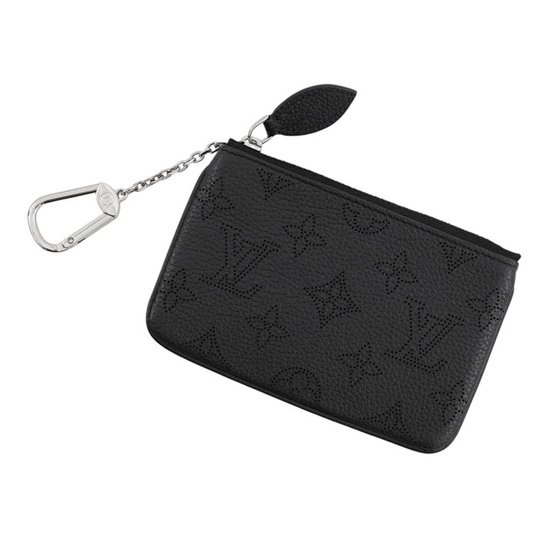 ルイヴィトン コインケース モノグラム・マヒナ ポシェット・クレ M69532 LOUIS VUITTON ブラック 黒