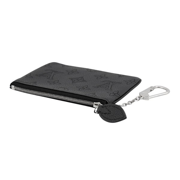 ルイヴィトン コインケース モノグラム・マヒナ ポシェット・クレ M69532 LOUIS VUITTON ブラック 黒