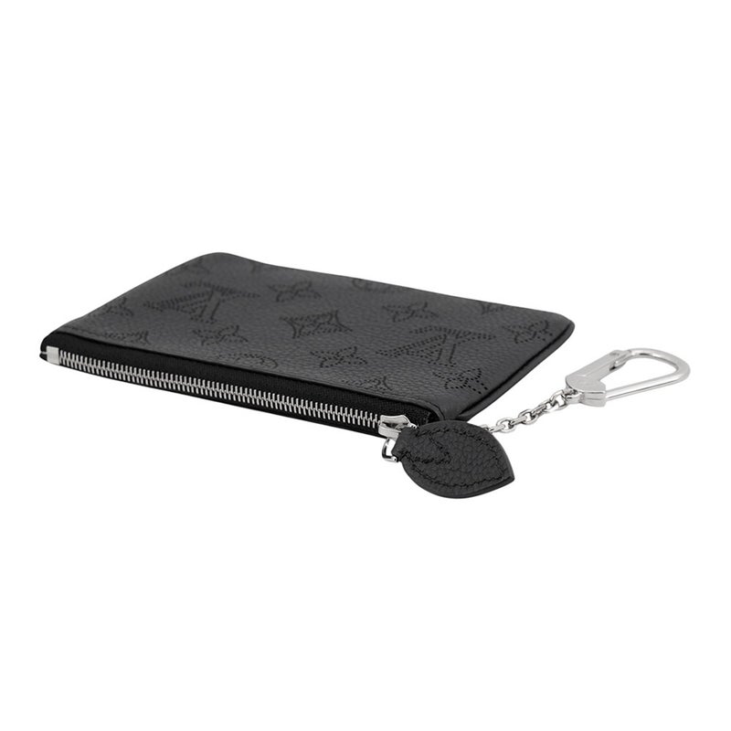 ルイヴィトン コインケース モノグラム・マヒナ ポシェット・クレ M69532 LOUIS VUITTON ブラック 黒