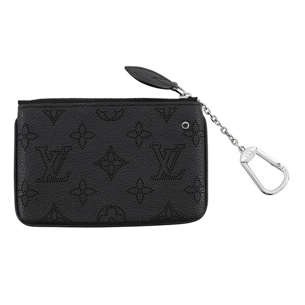 ルイヴィトン コインケース モノグラム・マヒナ ポシェット・クレ M69532 LOUIS VUITTON ブラック 黒