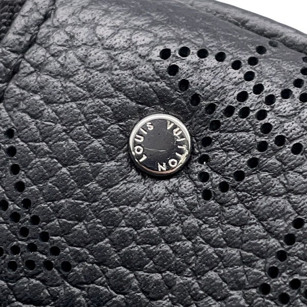 ルイヴィトン コインケース モノグラム・マヒナ ポシェット・クレ M69532 LOUIS VUITTON ブラック 黒