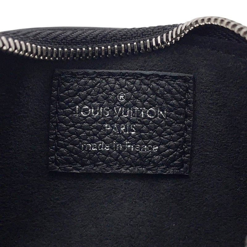 ルイヴィトン コインケース モノグラム・マヒナ ポシェット・クレ M69532 LOUIS VUITTON ブラック 黒
