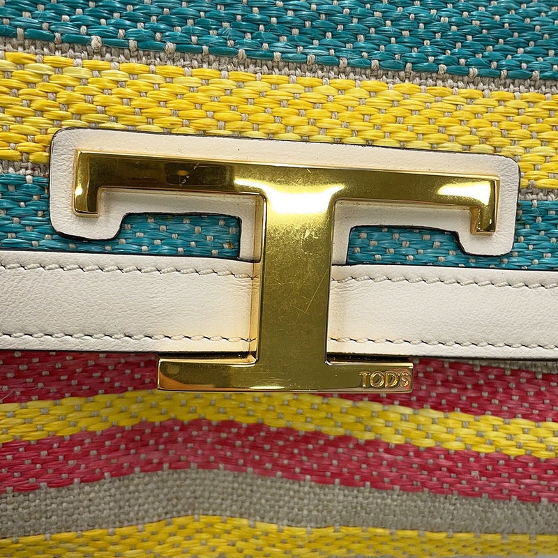 トッズ ショルダーバッグ Tタイムレス マイクロ レザー XBWTSPBW000SG76O8 TOD'S 2way 白