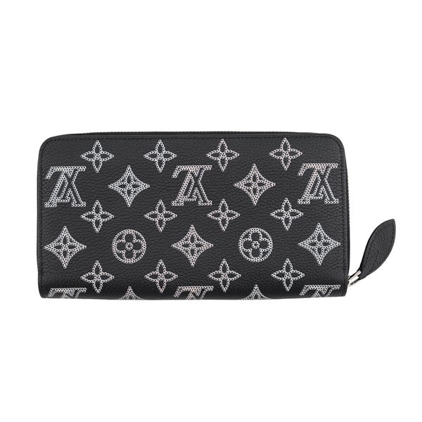ルイヴィトン 長財布 モノグラム・マヒナ ジッピー・ウォレット M81703 LOUIS VUITTON 財布 黒