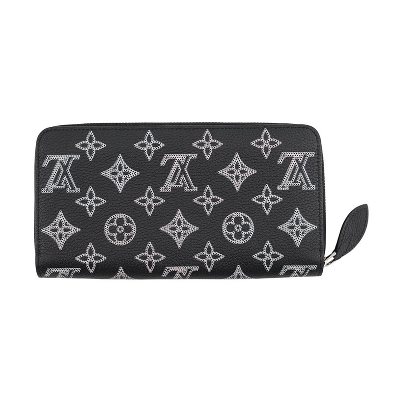 ルイヴィトン 長財布 モノグラム・マヒナ ジッピー・ウォレット M81703 LOUIS VUITTON 財布 黒