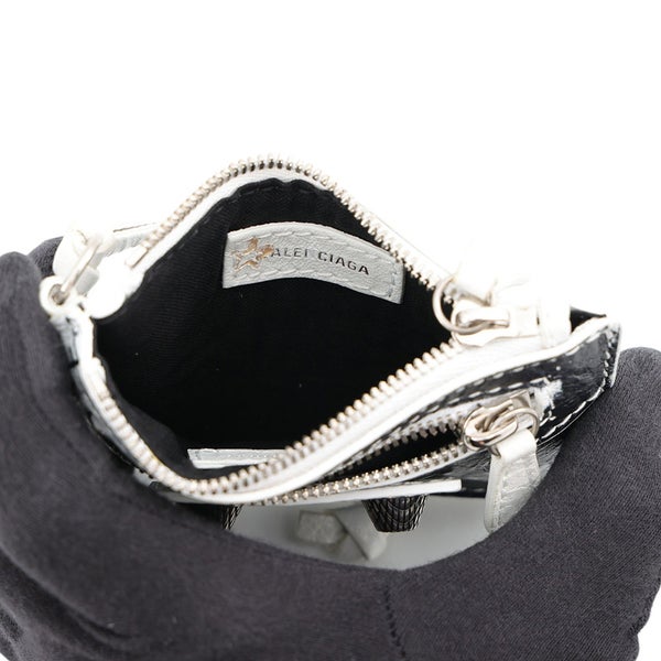 バレンシアガ コインケース ルカゴール グラフィティ Le Cagole 776769 BALENCIAGA 小銭入れ 黒 白 セール品