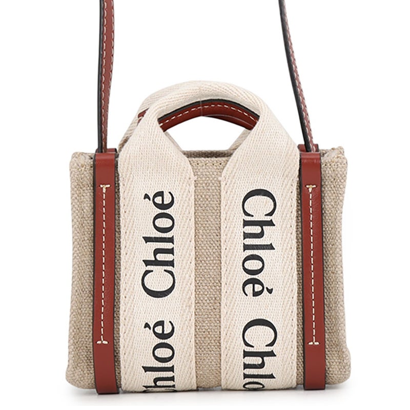 クロエ ショルダーバッグ ウッディ ナノ キャンバス/レザー CHC22AP235I266J5 Chloe バッグ