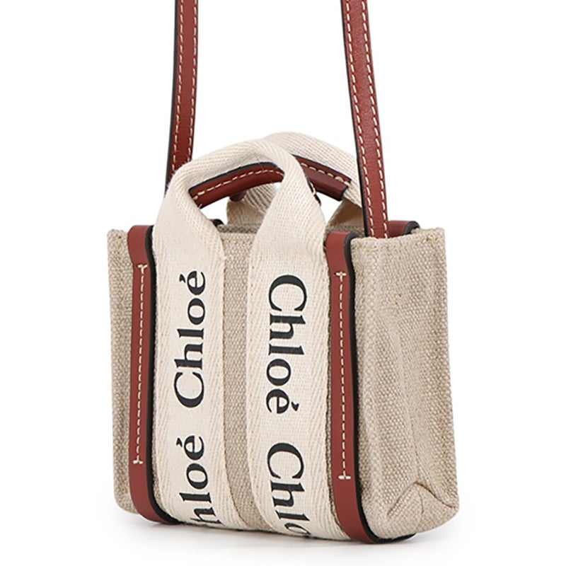 クロエ ショルダーバッグ ウッディ ナノ キャンバス/レザー CHC22AP235I266J5 Chloe バッグ