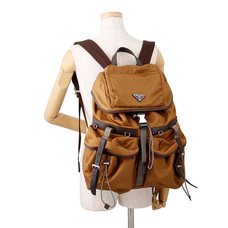 プラダ リュック トライアングルロゴ ナイロン/レザー 2VZ117 PRADA バッグ バックパック