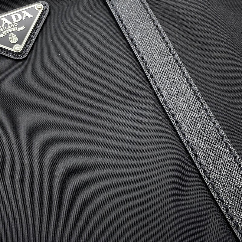 プラダ ボストンバッグ トライアングルロゴ ナイロン/レザー PRADA 2wayショルダーバッグ 黒