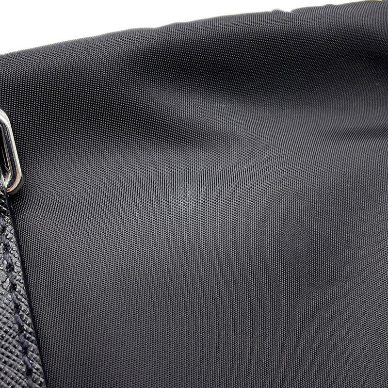 プラダ ボストンバッグ トライアングルロゴ ナイロン/レザー PRADA 2wayショルダーバッグ 黒