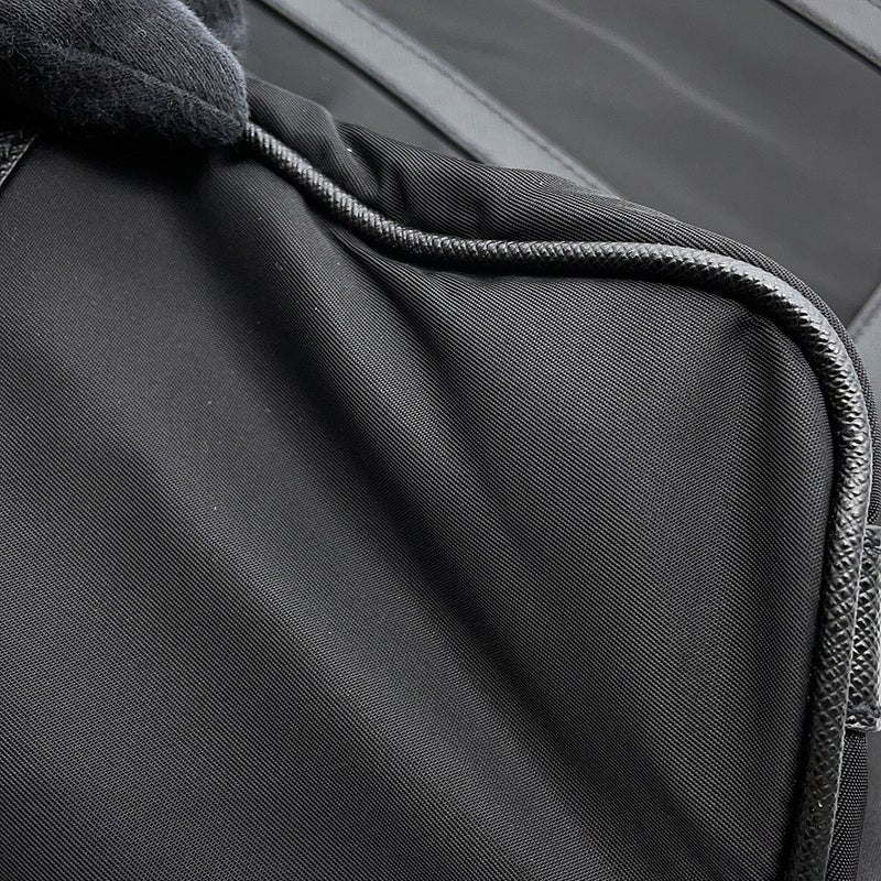 プラダ ボストンバッグ トライアングルロゴ ナイロン/レザー PRADA 2wayショルダーバッグ 黒