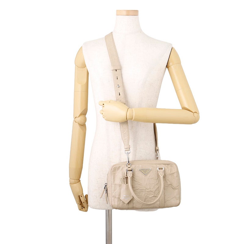 プラダ ハンドバッグ トライアングルロゴ レザー 1BB092 PRADA 2wayショルダーバッグ