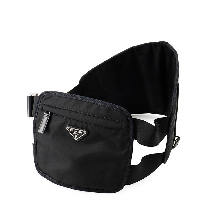 プラダ ボディバッグ トライアングルロゴ セキュリティポーチ ナイロン 1BL018 PRADA ウエストバッグ バッグ 黒