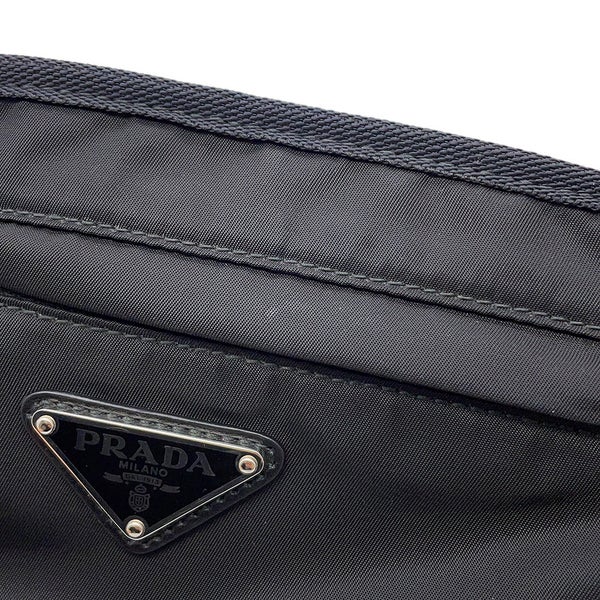 プラダ ボディバッグ トライアングルロゴ セキュリティポーチ ナイロン 1BL018 PRADA ウエストバッグ バッグ 黒