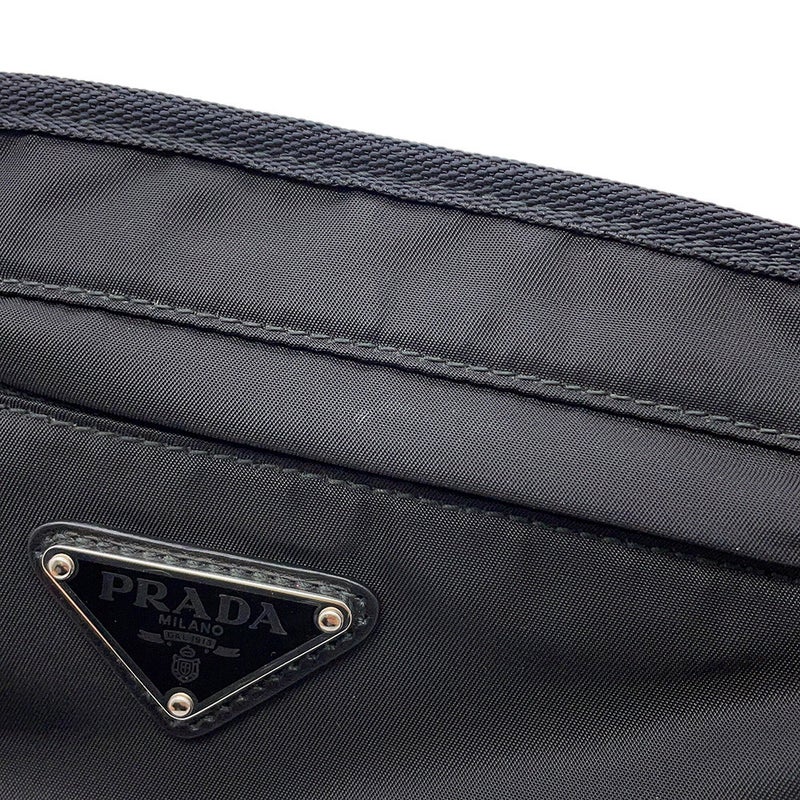 プラダ ボディバッグ トライアングルロゴ セキュリティポーチ ナイロン 1BL018 PRADA ウエストバッグ バッグ 黒