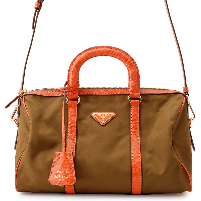 プラダ ハンドバッグ トライアングルロゴ ナイロン/レザー PRADA 2wayショルダーバッグ