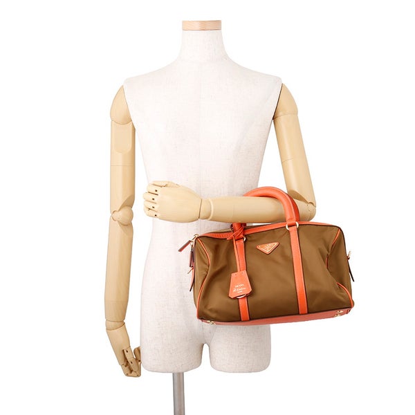 プラダ ハンドバッグ トライアングルロゴ ナイロン/レザー PRADA 2wayショルダーバッグ