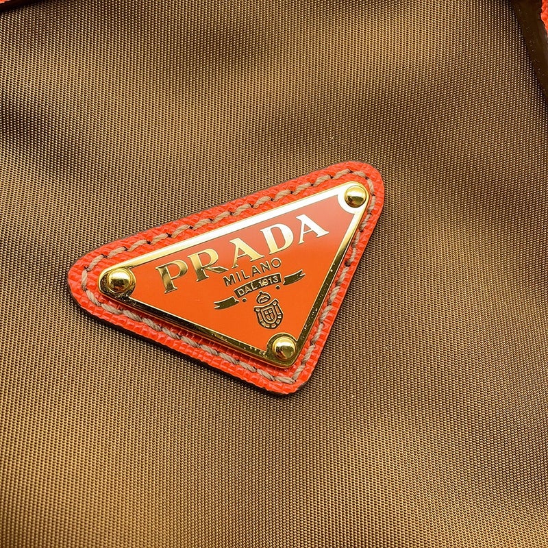 プラダ ハンドバッグ トライアングルロゴ ナイロン/レザー PRADA 2wayショルダーバッグ