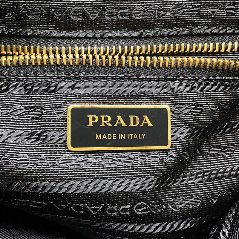 プラダ ハンドバッグ トライアングルロゴ マリナー スモールバケットバッグ ナイロン 1BE082 PRADA ショルダーバッグ 黒