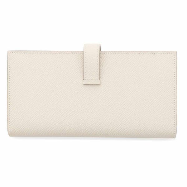 エルメス 長財布 ベアンスフレ ヴェルソ マチ有り クレ/ゴールド/シルバー金具 ヴォーエプソン B刻印